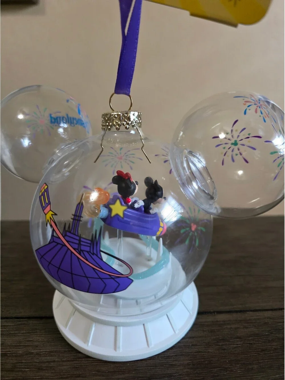 Disneyland Play in the Park Mickey & Minnie Mouse Roller Coaster Ornament